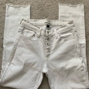 Flying Monkey white button-fly jeans